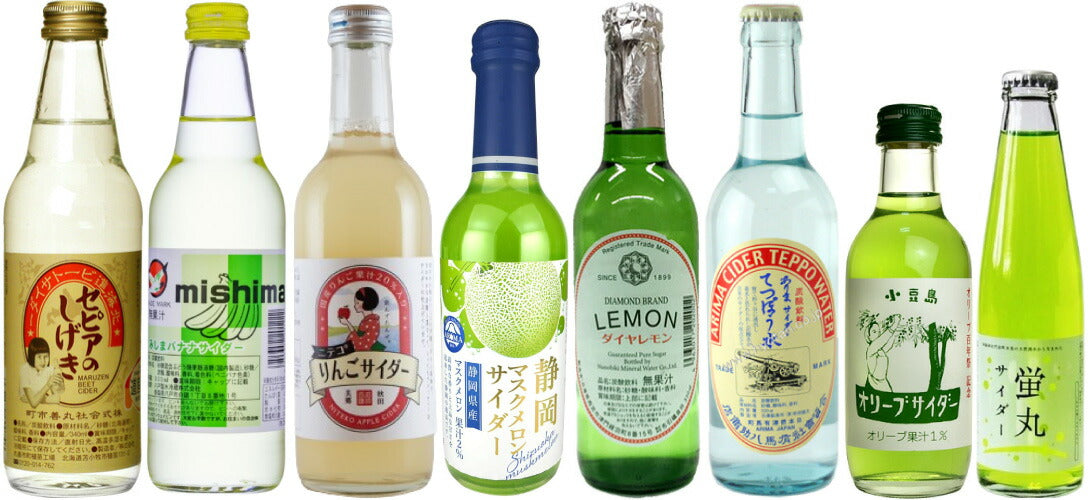 いろんなとこの地サイダー 果実ノカヲリ 8種 16本セット 炭酸飲料 瓶入りサイダー 日本各地