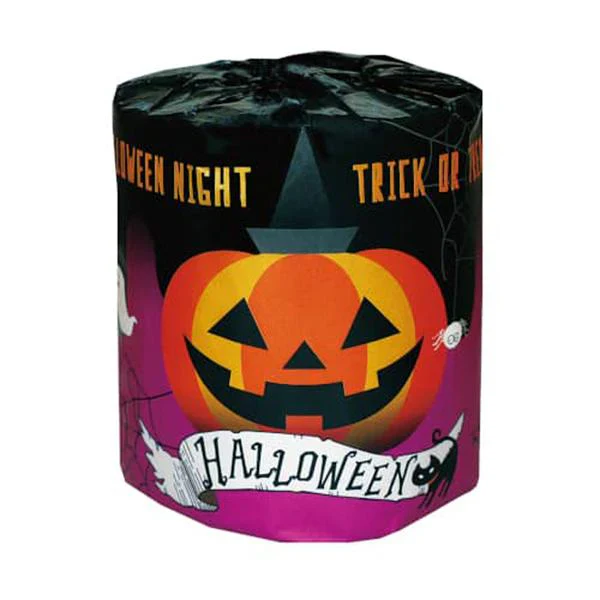 個包装2ロールＸ50パック トイレットペーパー ハッピーハロウィン ダブル27.5m