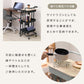 【予約商品：6月下旬（～30日までに発送）】【ブラック】【天板付き】キッチンワゴン ワゴン 2段 3段 高さ調節 取っ手付き キャスター付き ハンドル バスケットトローリー 収納アイテム 天板 スリム キッチン収納 ベビーワゴン スリム おしゃれ 収納ラック