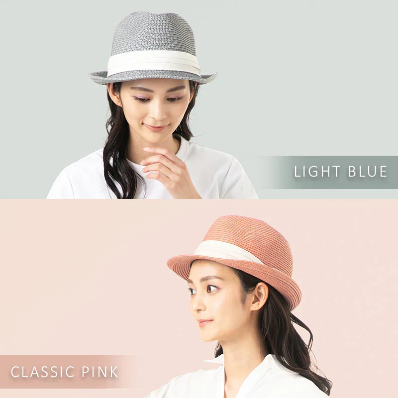 【フリー56-58.5cm-グレーミックス】 【商品名：ミックスペーパーソフトHAT】