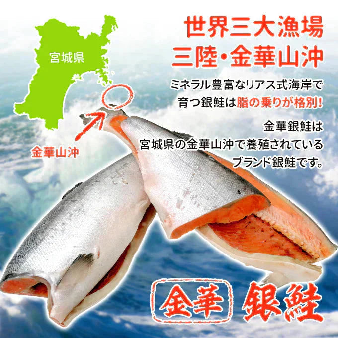 国産塩銀鮭 2kg20切（10切×2）送料無料