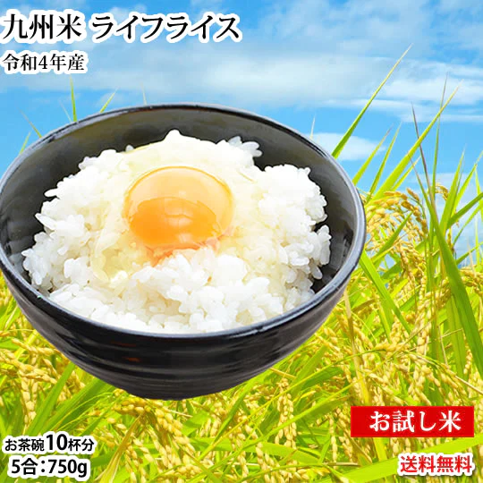 米 お試し 送料無料 750g 5合 九州米 ライフライス お取り寄せ 九州産100% お米 コシヒカリ ヒノヒカリ