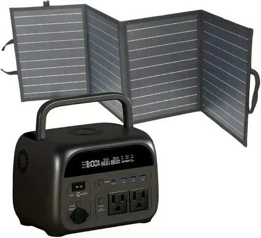 ポータブル電源＋ソーラパネル 1組  345Wh 600W 軽量 小型 蓄電池 家庭用 リン酸鉄 防災 停電 アウトドア キャンプ 農作業 家庭菜園