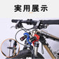 ライトホルダー 自転車 懐中電灯ホルダー ライトステー サイクルライト ライトブラケット ラバーバンド ラバーマウント ハンドル 固定 多機能 w190A(ブラック+オレンジ)