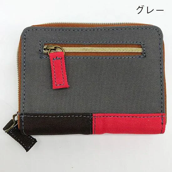 プロペラヘッズ　はっ水ポリ2つ折り ラウンドミニウォレット　財布コインケース ミニ財布 小さい財布 レディース メンズ キッズ　ラウンドファスナー　二つ折り