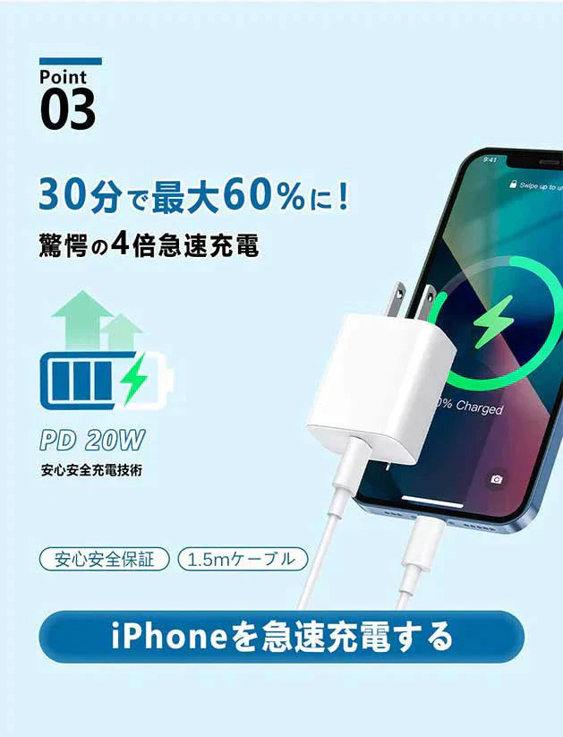 ２本セット [MFi/PSE認証済み]＼Type-C to Lightning／ iPhone 充電器 20W PD 急速充電 Type C 充電器 USB C - iPhone 充電ケーブル ライトニング ケーブル lightningケーブル 高速充電対応 USB-C 急速充電器 iPhone充電ケーブル iPhone12充電器 スマホ充電器 急速充電器