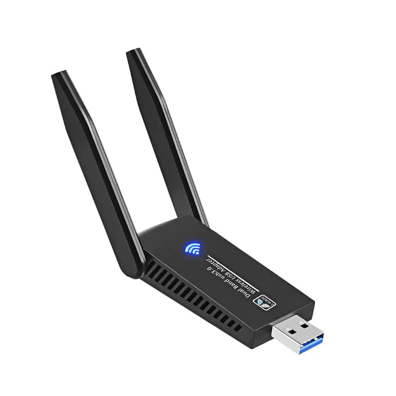 WiFi 無線LAN 子機 USB3.0 WIFIアダプター 1300Mbps 5dBi 2.4Ghz/5Ghz デュアルバンド 無線lanアダプタ 802.11AC 高速通信 Windows11/10/8.1/8/7/XP/Vista/Mac OS対応 PC/Desktop/Laptop 日本語説明書