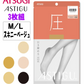 ATSUGI 新【圧】着圧ストッキング 3足組スキニーベージュMLサイズ