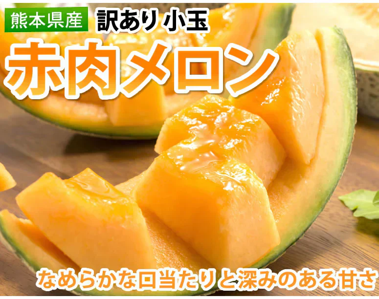 メロン 訳あり 小玉 赤肉メロン 4kg 送料無料  熊本県産 クインシーメロン フルーツ