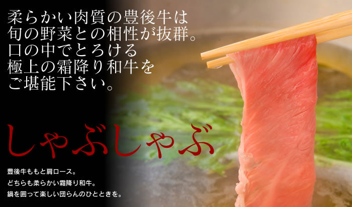 「豊後牛肩ロースしゃぶしゃぶ用 600g」【送料込み】
