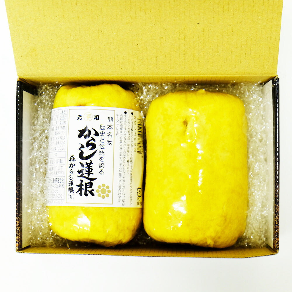 元祖 森からし蓮根 2本箱【送料込み】
