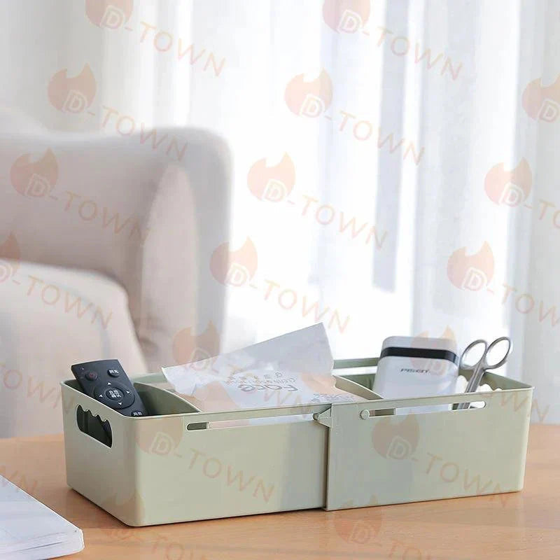 伸縮収納ケース スライド 仕切り 整理 トレー 用品収納 小物収納 引き出し 伸縮タイプ 抗菌衛生 食器収納 拡張可能 整理ボックス 大容量 卓上収納 オフィス収納 w369D(グレー)