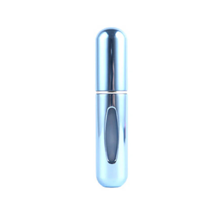 香水瓶 5ml ツヤライトブルー 香水やアルコール 小分け 簡単詰め替え ボトル 容器 アトマイザー スプレー 持ち運べる ポータブル 小型 軽量