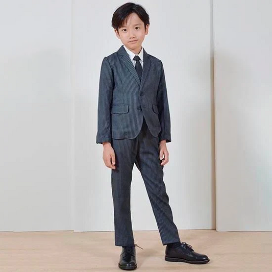 入学式 男の子 スーツ フォーマル 子供服 120cm 入学式  スーツ ピンストライプスーツ(上下組)(GY) ジェネレーター(900302) 子供服 男 入学式 子供服 男 男の子 フォーマル