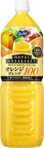 アサヒ バヤリース ホテルブレックファースト オレンジブレンド100 1.5L ペットボトル 16本 (8本入×2 まとめ買い) 果汁飲料