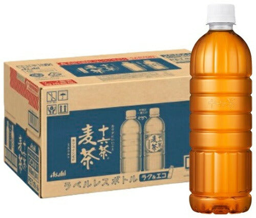 アサヒ 十六茶 麦茶 ラベルレス 660ml ペットボトル 48本 (24本入×2 まとめ買い) お茶 むぎ茶 ブレンド茶 ノンカフェイン カフェインゼロ
