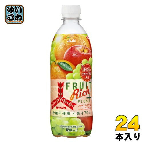 アサヒ 三ツ矢 フルーツリッチプラス 500ml ペットボトル 24本入 果汁 ビタミン フルーツ