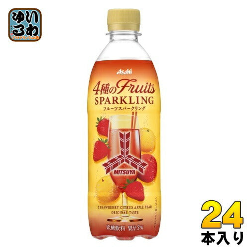 アサヒ 三ツ矢 4種のフルーツ スパークリング 500ml ペットボトル 24本入 炭酸飲料 果汁