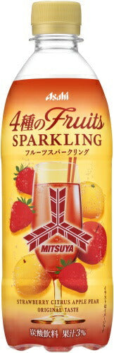 アサヒ 三ツ矢 4種のフルーツ スパークリング  500ml ペットボトル 48本 (24本入×2 まとめ買い) 炭酸飲料 果汁