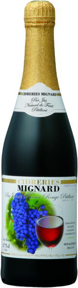 パナバック シドルリミニャール ノンアルコール スパークリング ワイングレープジュース赤 750ml 瓶 12本入 〔炭酸飲料〕
