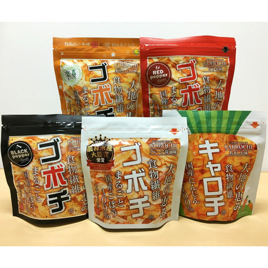宮崎県名産品 野菜チップス　ゴボチ（4種）+キャロチ セット（各1/計5袋）