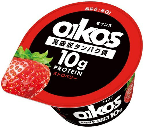 ダノンジャパン ダノン オイコス 高吸収タンパク質 ストロベリー ヨーグルト 113g カップ 12個入 プロテイン DANONE oikos 冷蔵 脂肪0 低GI