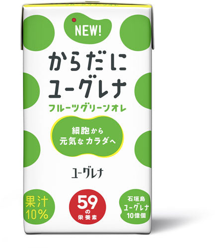 ユーグレナ からだにユーグレナ フルーツグリーンオレ 125ml 紙パック 24本入