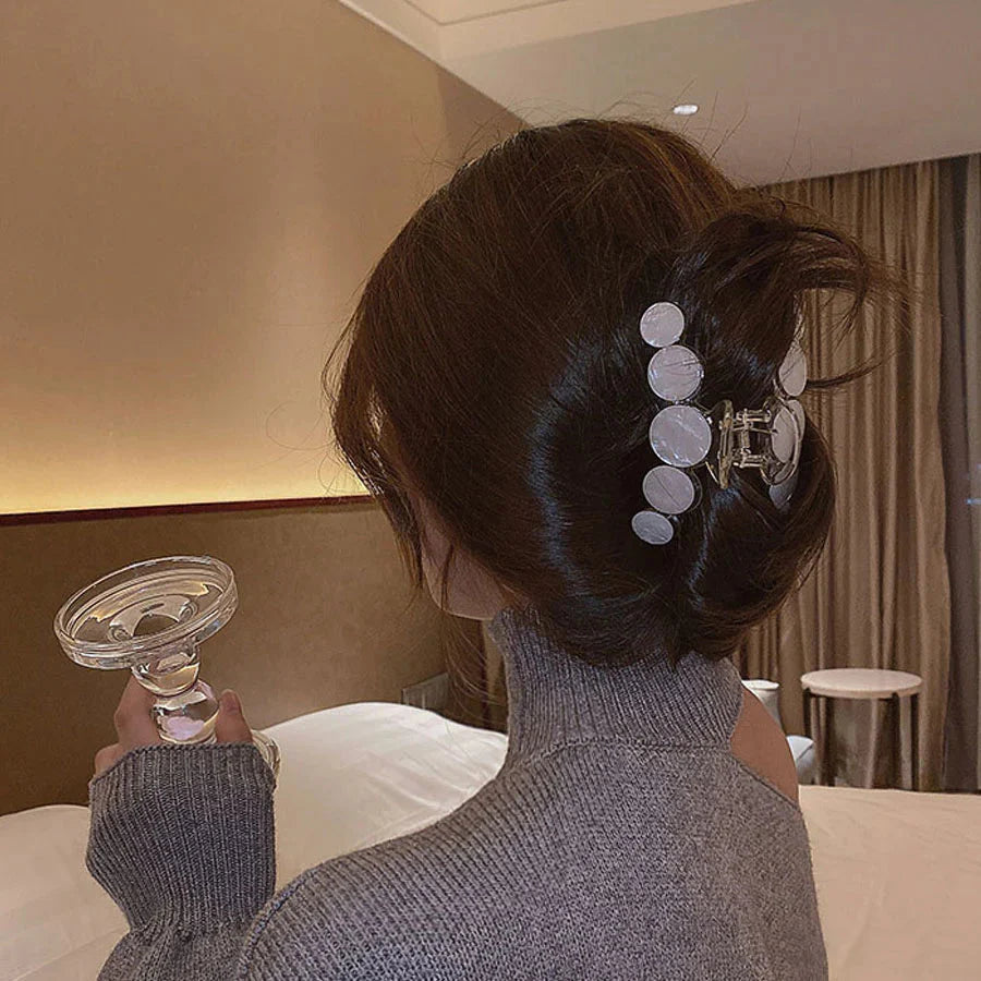 (L04)バンスクリップ ヘアクリップ 大粒 バレッタ まとめ髪 髪飾り ヘアアクセサリー 髪留め ヘアアレンジ