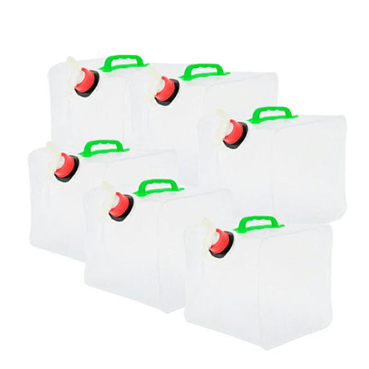 貯水タンク 10L  6個 ウォータータンク 折り畳み式 給水タンク 非常用 給水袋 大容量 10L 15L 20L 蛇口 持ち手 携帯 防災 断水 アウトドア イベント 便利 PVC 半透明