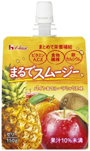 ハウス まるでスムージー パイン&フルーツミックス味 150g パウチ 48個 (24個入×2 まとめ買い)