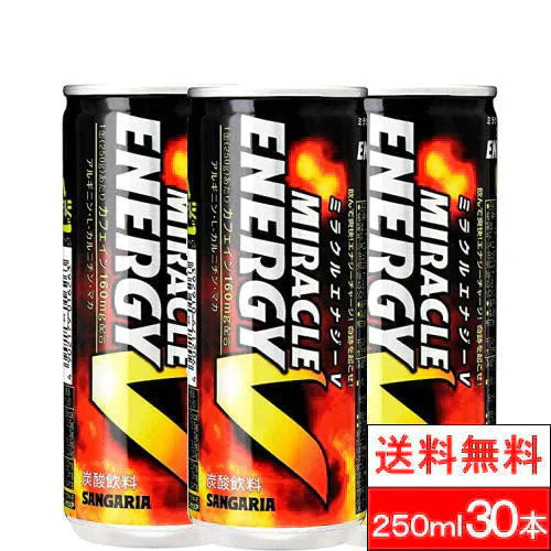 【送料無料】 【1ケース】  サンガリア ミラクルエナジーV 250g×30缶