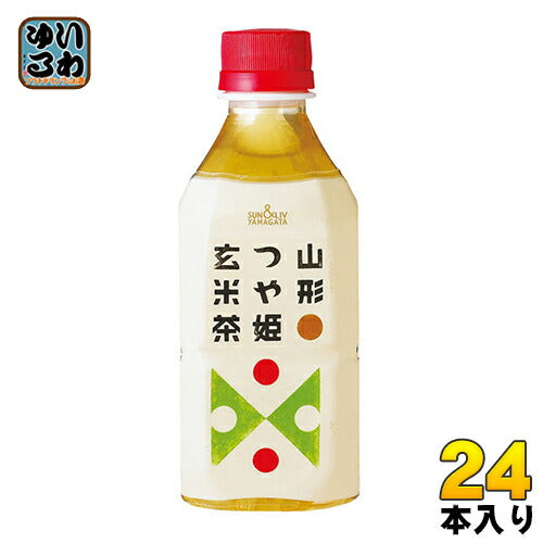 山形食品 つや姫玄米茶 350ml ペットボトル 24本入 〔お茶〕