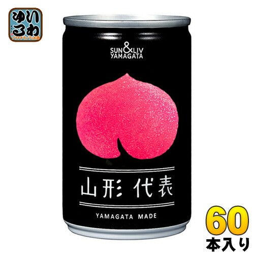 山形食品 山形代表 もも 160g 缶 60本 (20本入×3 まとめ買い) 〔果汁飲料〕