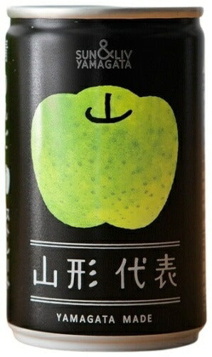山形食品 山形代表 青りんご 160g 缶 80本 (20本入×4 まとめ買い) 果実飲料 100％ジュース
