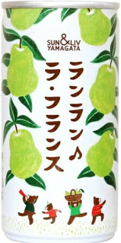 山形食品 ランラン♪ ラ・フランス 190g 缶 30本入 果汁飲料 ラフランス