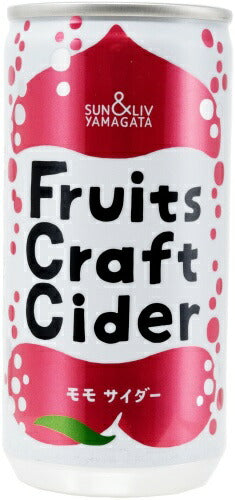 山形食品 フルーツクラフトサイダー モモ 200g 缶 30本入 炭酸飲料 Fruits Craft Cider 桃 もも