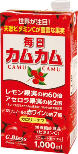 ジーブレス 毎日カムカム 1000ml 紙パック 12本 (6本入×2 まとめ買い) 〔果汁飲料〕