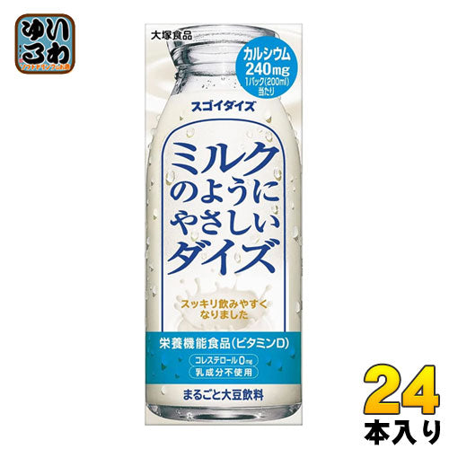 大塚食品 ミルクのようにやさしいダイズ 200ml 紙パック 24本入