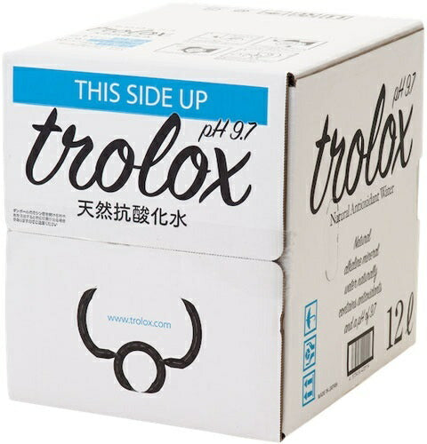 トロロックス 天然抗酸化水 Trolox 12L 2箱 (1箱×2 まとめ買い) ミネラルウォーター 超軟水 抗酸化水 シリカ ローリングストック