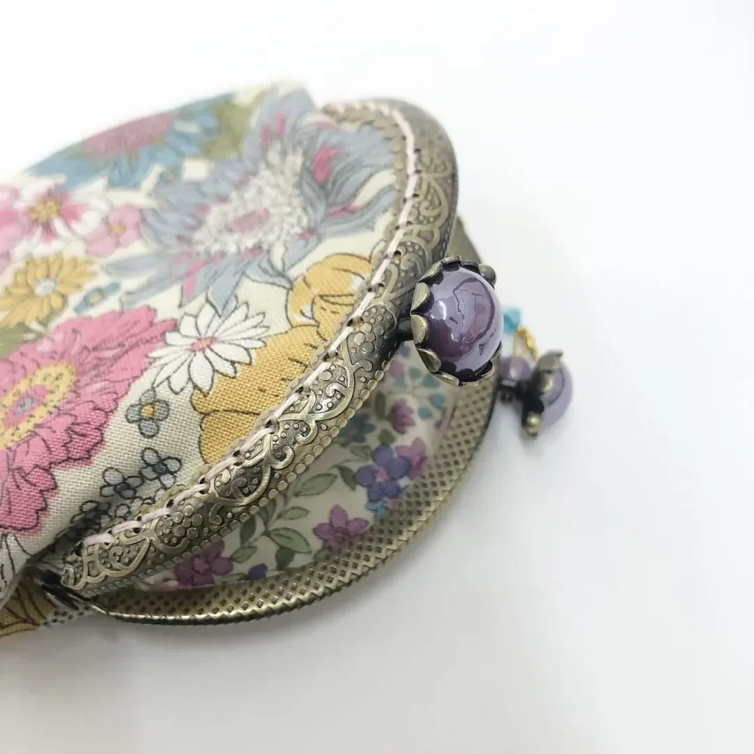 レディース 財布 ガマ口 がま口 花柄 フラワープリント