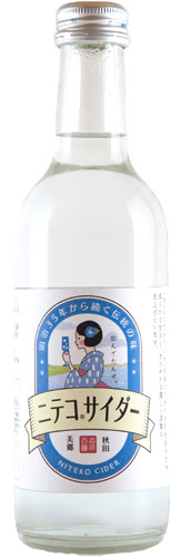 あきた美郷づくり ニテコサイダー 300ml 瓶 24本入 〔炭酸飲料〕