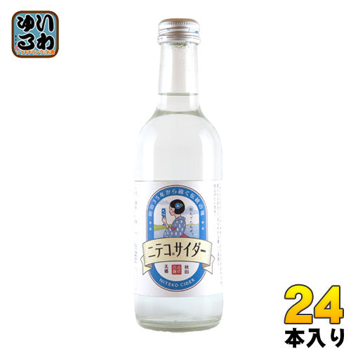 あきた美郷づくり ニテコサイダー 300ml 瓶 24本入 〔炭酸飲料〕