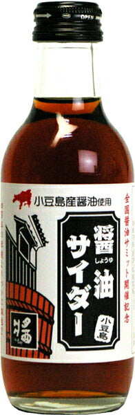 友桝飲料 醤油サイダー 200ml 瓶 24本入 〔炭酸飲料〕