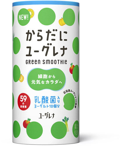 ユーグレナ からだにユーグレナ Green Smoothie グリーンスムージー 乳酸菌入り 195g カート缶 30本 (15本入×2 まとめ買い)