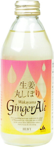 JAわかやま 生姜丸しぼり ジンジャーエール 250ml 瓶 48本 (24本入×2 まとめ買い) ジンジャエール 〔炭酸飲料〕