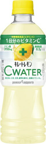ポッカサッポロ キレートレモン Cウォーター 525ml ペットボトル 48本 (24本入×2 まとめ買い) 熱中症対策 栄養機能食品 果汁飲料 C WATER