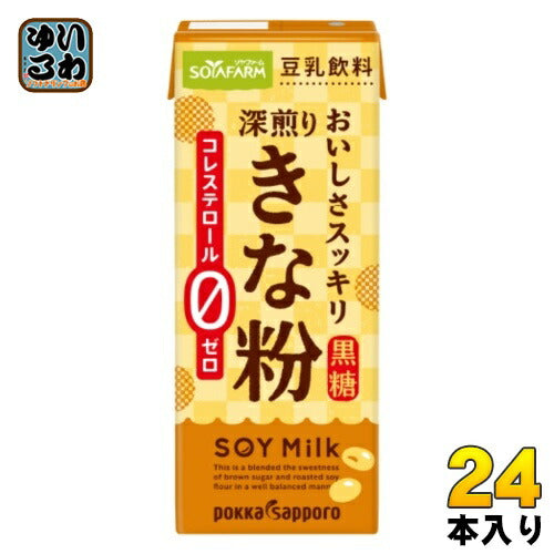 ポッカサッポロ おいしさスッキリ きな粉豆乳飲料 200ml 紙パック 24本入 イソフラボン