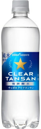 ポッカサッポロ クリアタンサン 600ml ペットボトル 24本入 炭酸 無糖 無糖炭酸 CLEAR TANSAN