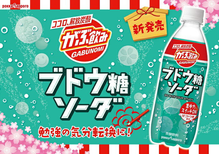 ポッカサッポロ がぶ飲み ブドウ糖ソーダ 500ml ペットボトル 48本 (24本入×2まとめ買い)