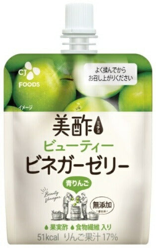 CJジャパン 美酢(ミチョ) ビューティー ビネガーゼリー 青りんご 130g パウチ 36個入